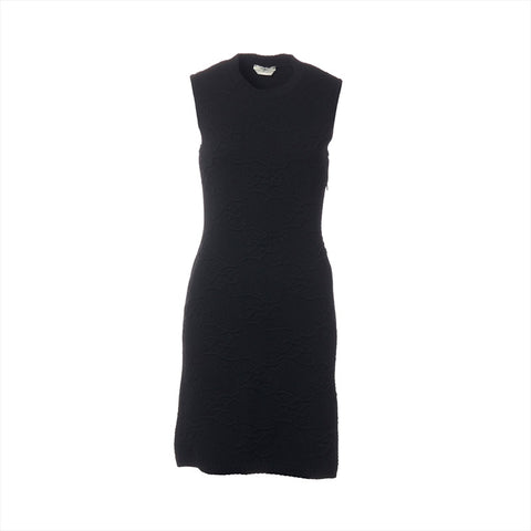FENDI Wool sleeveless knit Size:38 Calligraphy one piece black WS15375