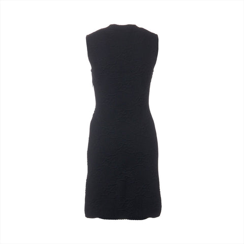 FENDI Wool sleeveless knit Size:38 Calligraphy one piece black WS15375