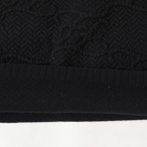 FENDI Wool sleeveless knit Size:38 Calligraphy one piece black WS15375