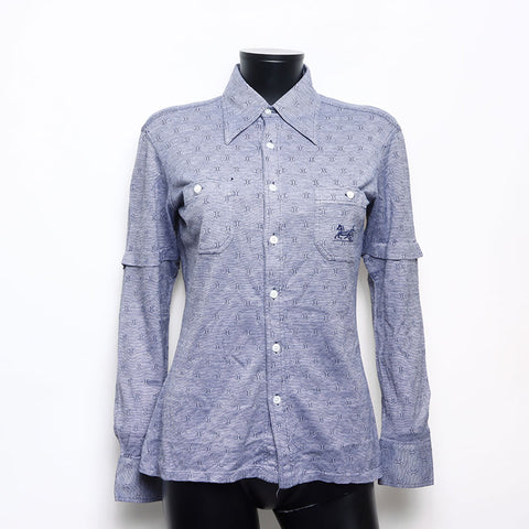 CELINE Macadam Long sleeve shirt blue WS15376
