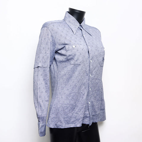 CELINE Macadam Long sleeve shirt blue WS15376