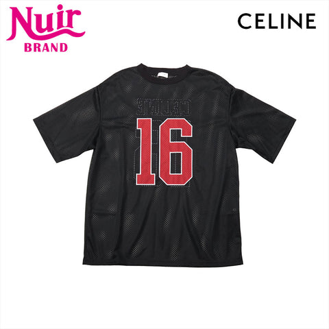 CELINE Mesh 16 Size:XS Eddie Period Short sleeve T-shirt black WS15377