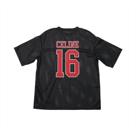 CELINE Mesh 16 Size:XS Eddie Period Short sleeve T-shirt black WS15377