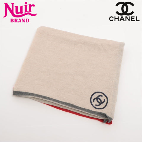 CHANEL COCO Mark cashmere scarf beige WS15378