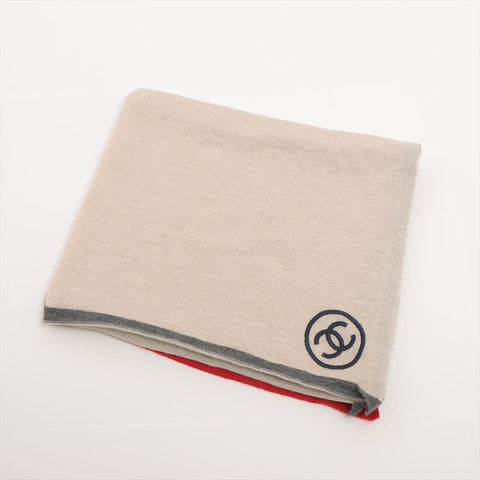 CHANEL COCO Mark cashmere scarf beige WS15378