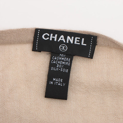 CHANEL COCO Mark cashmere scarf beige WS15378
