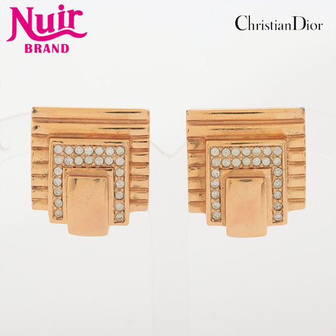 Christian Dior Rhinestone Earring gold WS15381