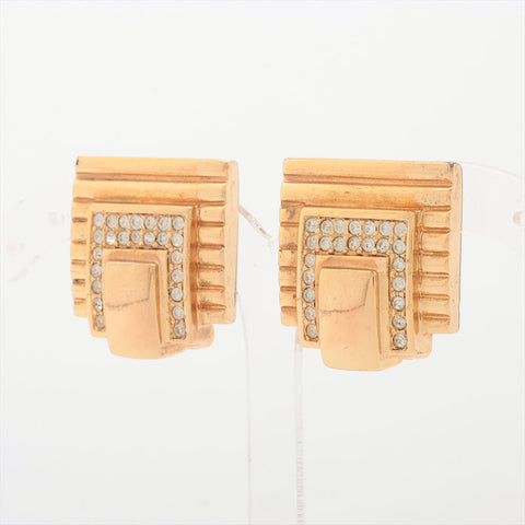 Christian Dior Rhinestone Earring gold WS15381
