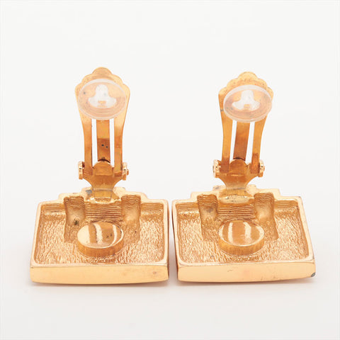 Christian Dior Rhinestone Earring gold WS15381