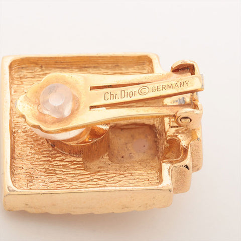 Christian Dior Rhinestone Earring gold WS15381