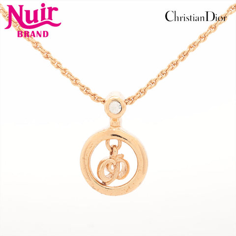 Christian Dior Rhinestone Necklace gold WS15393