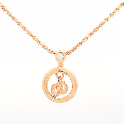 Christian Dior Rhinestone Necklace gold WS15393