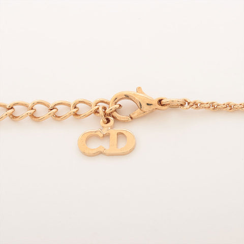 Christian Dior Rhinestone Necklace gold WS15393