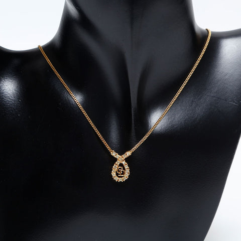 クリスチャンディオール Christian Dior ネックレス、ピアスセット ネックレス ゴールド WS15395
