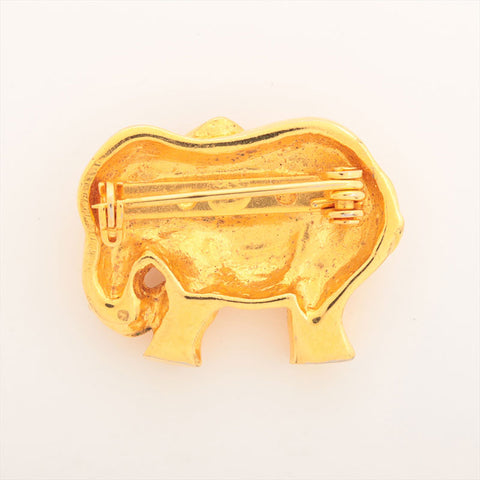 HERMES 20th Century Gold Plated Costume Pin Brooch Brooch gold WS15398
