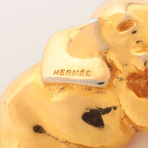 HERMES 20th Century Gold Plated Costume Pin Brooch Brooch gold WS15398