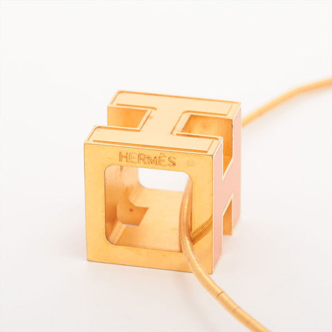 HERMES H cube Necklace gold WS15400