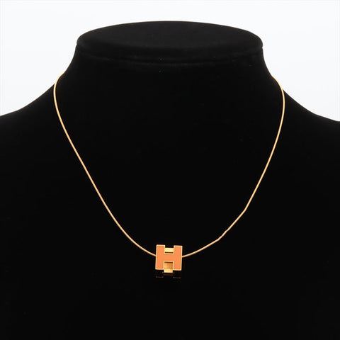 HERMES H cube Necklace gold WS15400