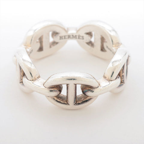 HERMES 925 Chaine Dunk 48 No. 8 Ring Silver WS15404