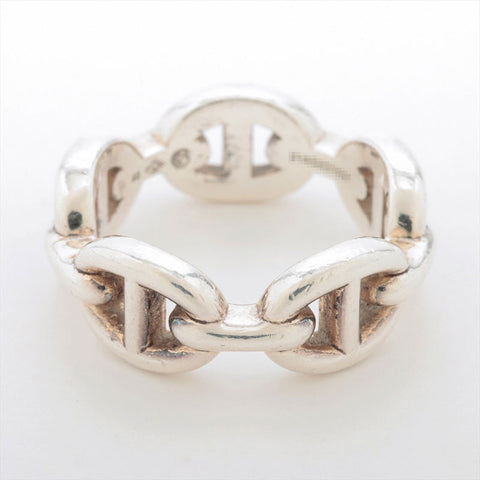 HERMES 925 Chaine Dunk 48 No. 8 Ring Silver WS15404