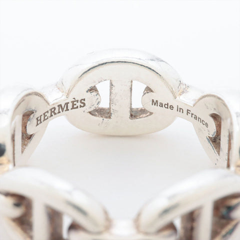 HERMES 925 Chaine Dunk 48 No. 8 Ring Silver WS15404
