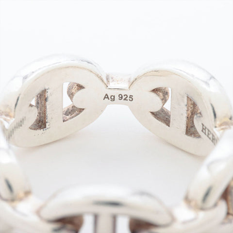HERMES 925 Chaine Dunk 48 No. 8 Ring Silver WS15404