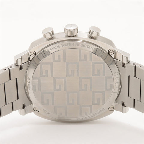 GUCCI Grip 157.2 Stainless Steel Stainless Steel QZ White Dial Watches white WS15408