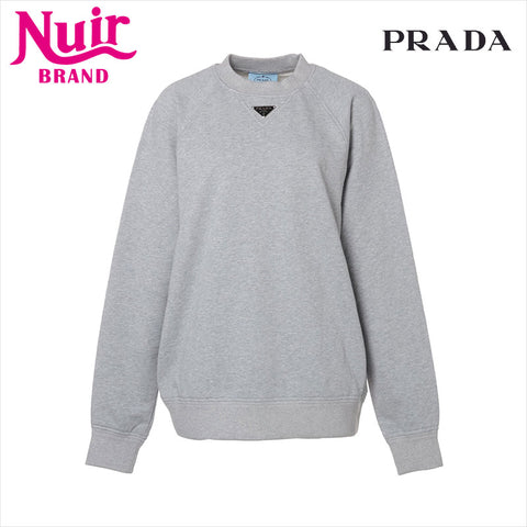 PRADA Size:M Triangle Logo Tag 2024AW-2025AW sweat gray WS15410
