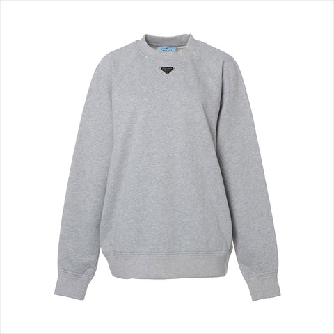 極美品 プラダ PRADA Size:M トライアングル ロゴ タグ 2024AW-2025AW スウェット グレー WS15410