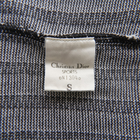 Christian Dior Size:S Cotton Stripe Embroidered Logo Tank top gray WS15412