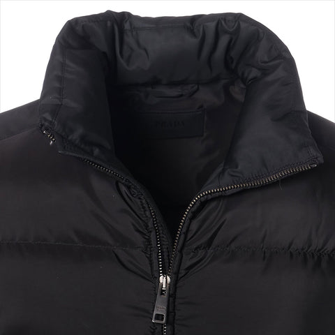 美品 プラダ PRADA Size:46 トライアングルロゴ 中綿 ダウン 22年 ジャケット ブラック WS15414