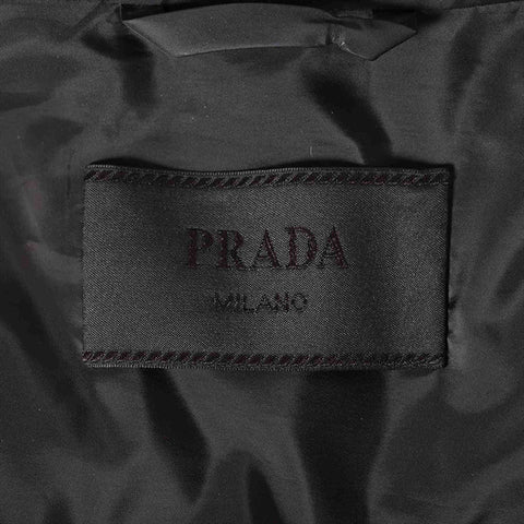 PRADA Size: 46 Triangle logo padded down 22 years Jacket black WS15414