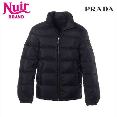 PRADA Size: 46 Triangle logo padded down 22 years Jacket black WS15414