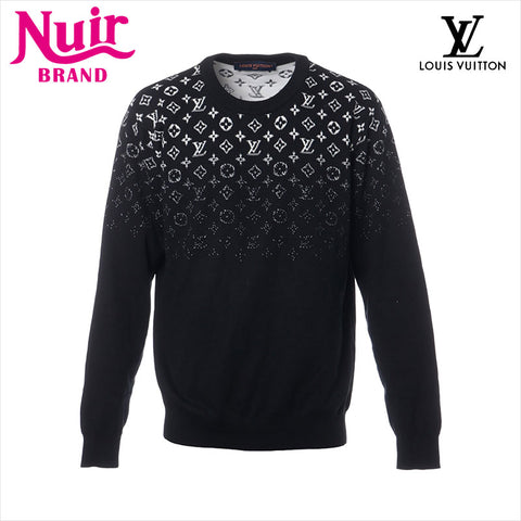 LOUIS VUITTON Size:M Monogram Gradient Knit 24Stainless Steel knit black WS15426