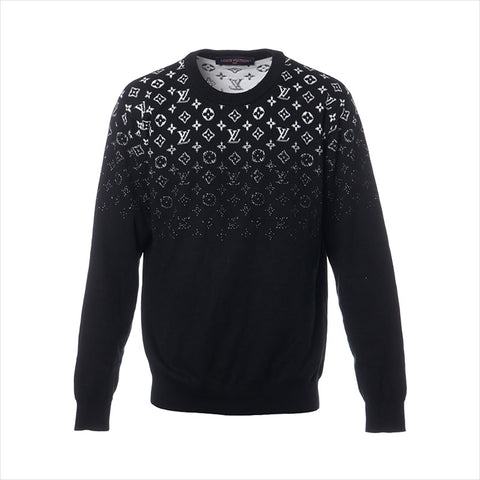 LOUIS VUITTON Size:M Monogram Gradient Knit 24Stainless Steel knit black WS15426