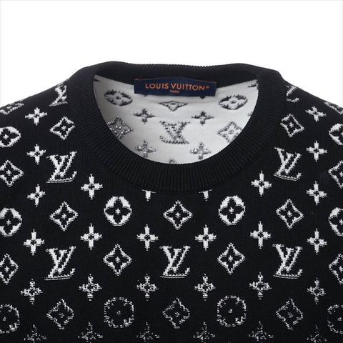LOUIS VUITTON Size:M Monogram Gradient Knit 24Stainless Steel knit black WS15426