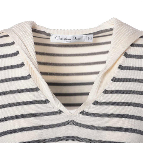 Christian Dior Size:38 Border Trotter knit Black x Ivory WS15431
