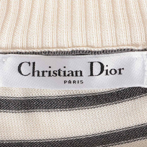 Christian Dior Size:38 Border Trotter knit Black x Ivory WS15431
