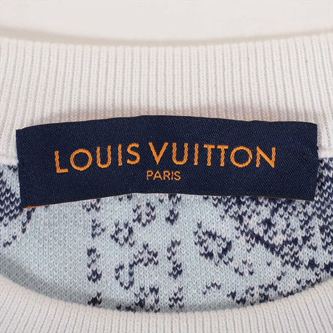 LOUIS VUITTON Size:L Monogram Bandana Knit 22AW knit White x navy WS15434