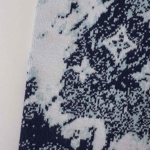 LOUIS VUITTON Size:L Monogram Bandana Knit 22AW knit White x navy WS15434