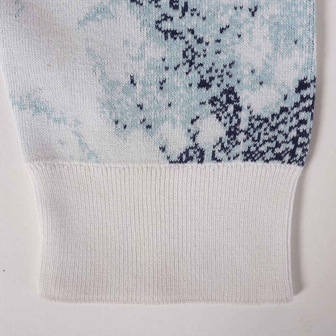 LOUIS VUITTON Size:L Monogram Bandana Knit 22AW knit White x navy WS15434