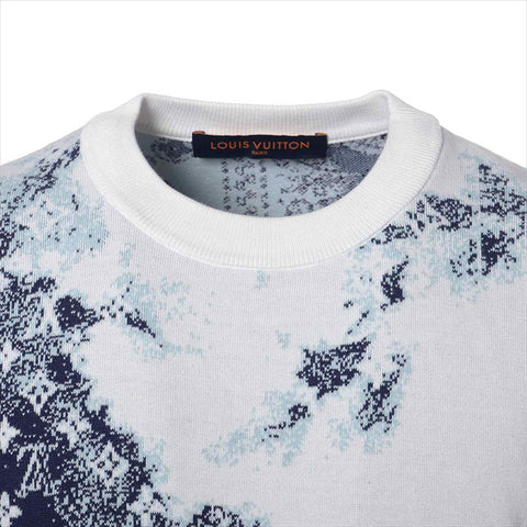 LOUIS VUITTON Size:L Monogram Bandana Knit 22AW knit White x navy WS15434