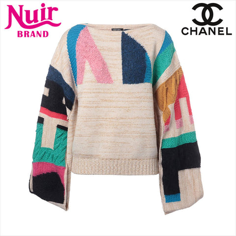 CHANEL Size:38 cashmere 19A 2019 knit beige WS15436