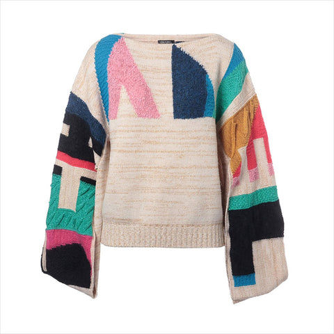 CHANEL Size:38 cashmere 19A 2019 knit beige WS15436