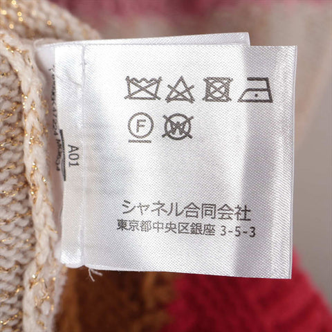 極美品 シャネル CHANEL Size:38 カシミア 19A 2019年 ニット  ベージュ WS15436