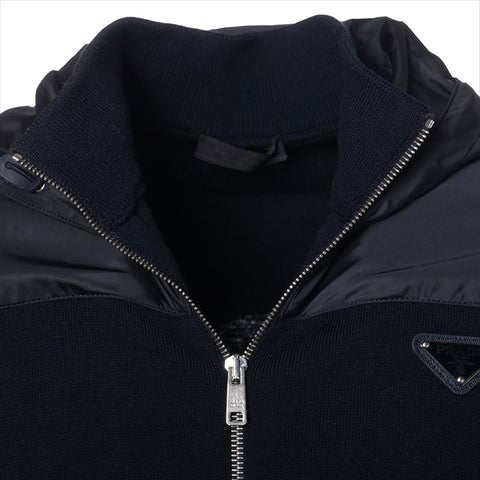 PRADA Size:46 Wool Re-Nylon Nylon 2022 Parker Navy WS15438