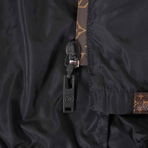 LOUIS VUITTON Size 34 Nylon Blouson Monogram Jacket black WS15439