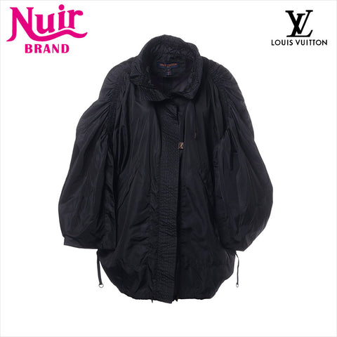 LOUIS VUITTON Size 34 Nylon Blouson Monogram Jacket black WS15439