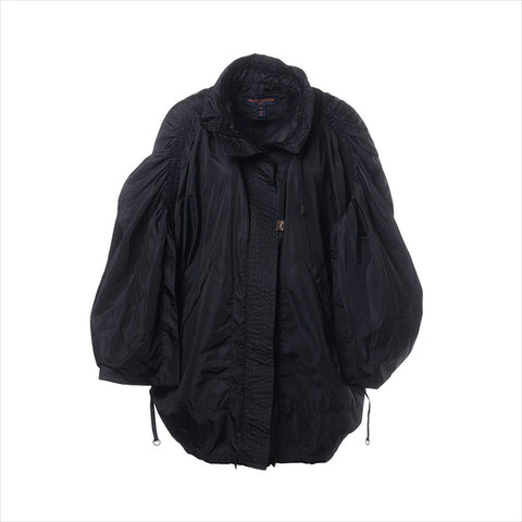 LOUIS VUITTON Size 34 Nylon Blouson Monogram Jacket black WS15439