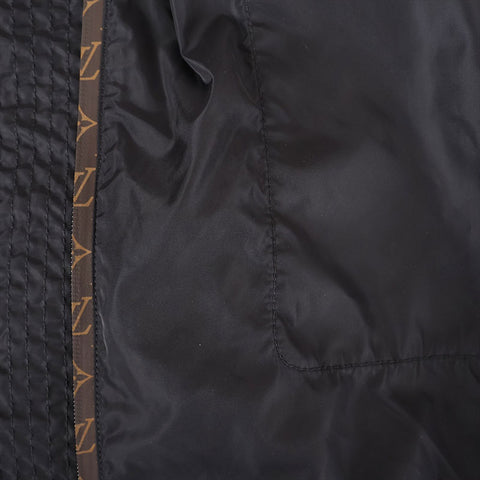 LOUIS VUITTON Size 34 Nylon Blouson Monogram Jacket black WS15439